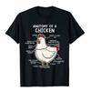 Anatomy Of A Chicken Tee Country Farm Women Girl T-Shirt Tops Shirt Retro Unisexga Cotton Boy T Shirt Gothic