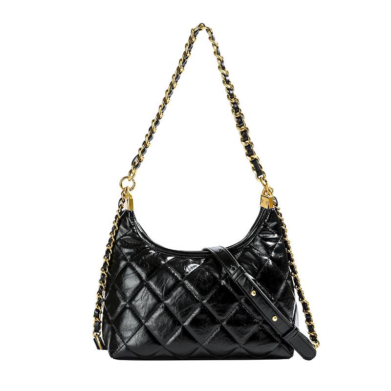 Нишевая легкая роскошная сумка женская 2025 новая сумка с цепочкой из бриллиантов модная универсальная темпераментная усовершенствованная сумка-мессенджер на одно плечо