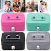 Metal Coin Bank with Key Lock Money Box 4.53x3.78x2.28inch Money Organizer Small Storage Box for Adults and Kids