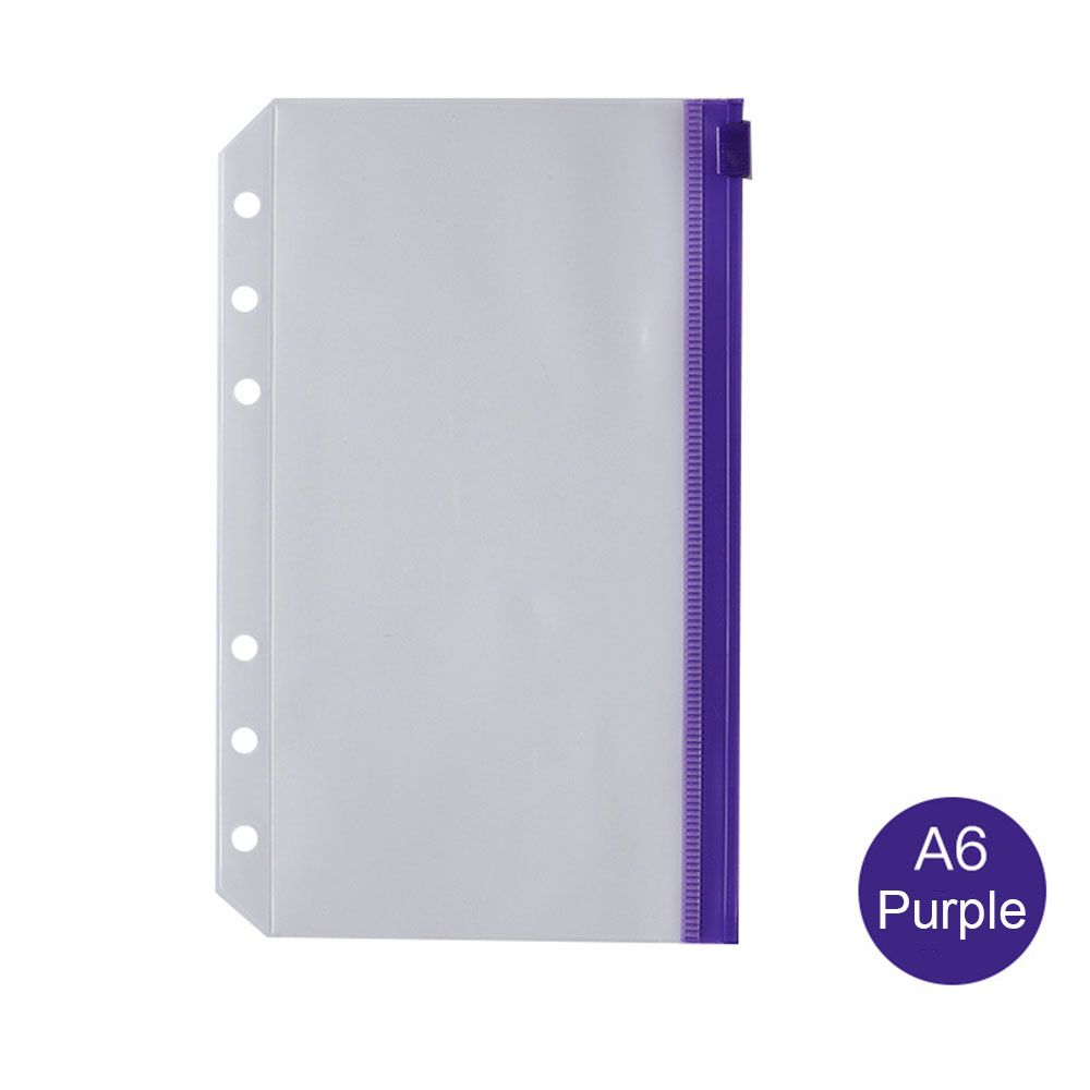 Organizers 6 Ring Loose Leaf Bags Binder Zipper Folders Notebook Binder Binder Pockets A5 A6 Size
