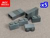 50 шт. Кирпичик 1x2 с решеткой, темно-серый 2877 Соединительный кирпичик СДЕЛАЙ САМ Строительный кирпичик Частица Детская игрушка Подарок