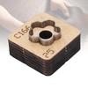 Leather Cutting Die with Wood Base Flower Shape Punching Mold for Keyring Making Crafting Projects