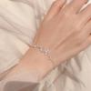 Pure Silver S925 Silver Bracelet, Light Luxury Bracelet for Women, Simple, Sweet, Fresh, New Style, Sparkling Diamond Flower Bracelet for Women
