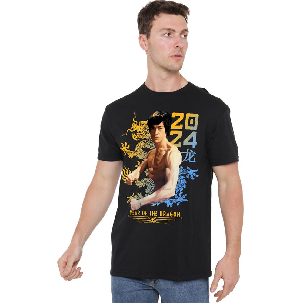 Bruce Lee Unisex Adult Year Of The Dragon Two Tone T-Shirt