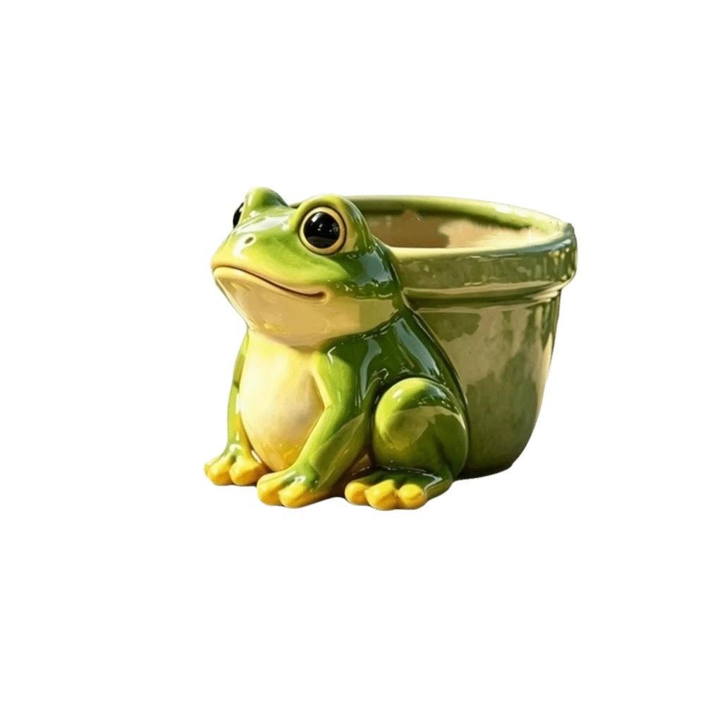 Decorative Vase Resin Potted Sculpture Thickened Garden Decor Succulent Pot Funny Pencil Holder Frog Planter Home Decor