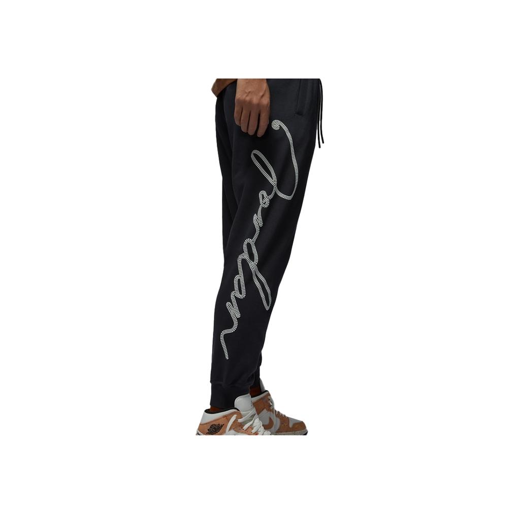 Jordan MVPFLC SS25 Sportswear Series Fashionable Versatile Comfortable Logo Sports Long Pants Men Bottoms Black HF9310-045