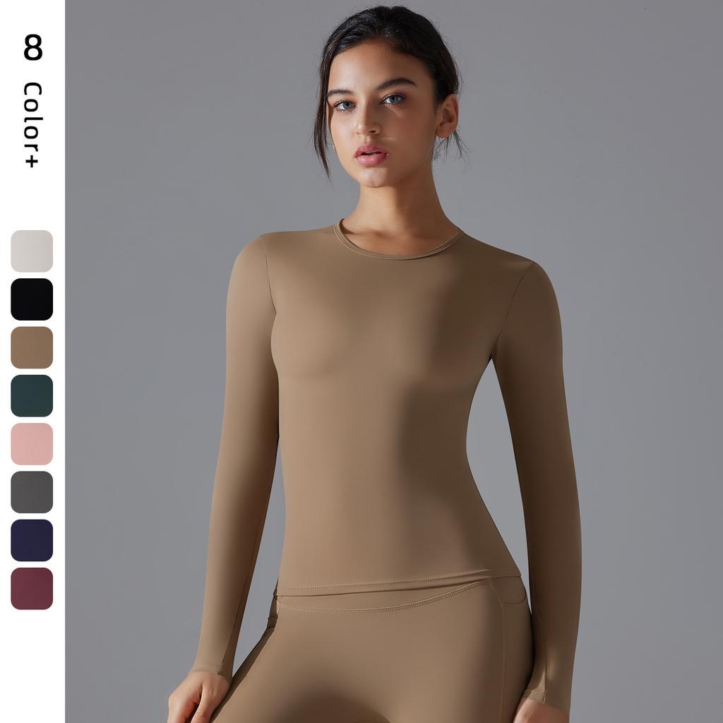 Nessaj Женские спортивные футболки с длинными рукавами, укороченные топы для йоги, быстросохнущие рубашки для бега в тренажерном зале и фитнеса