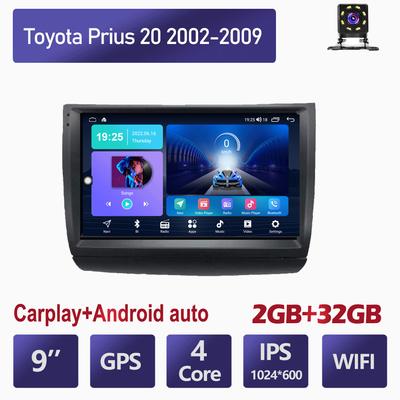 Автомобильный мультимедийный плеер Android 2 Din для Toyota Prius 20 2002-2009, головное устройство, стерео Carplay, GPS-навигация, BT, WIFI, 2 + 32 ГБ