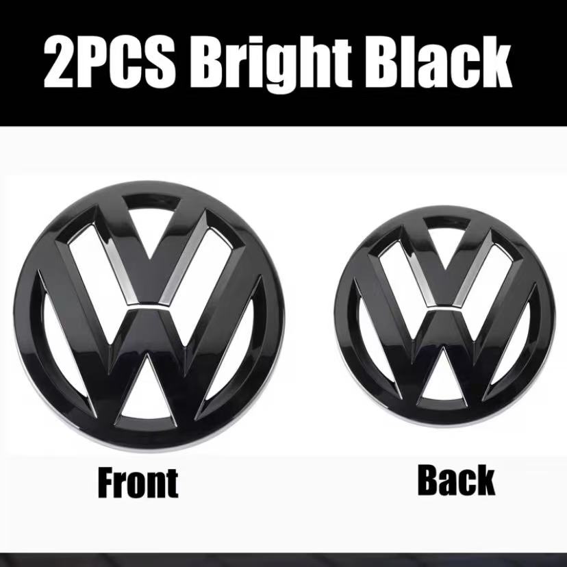 LVAXC1 Car Front Grill Emblem For VW POLO GOLF 5 6 7 7.5 8 MK5 MK6 MK7 MK8 Passat CC Rear Trunk Lid Covers Logo Car Accessories Hub Cap