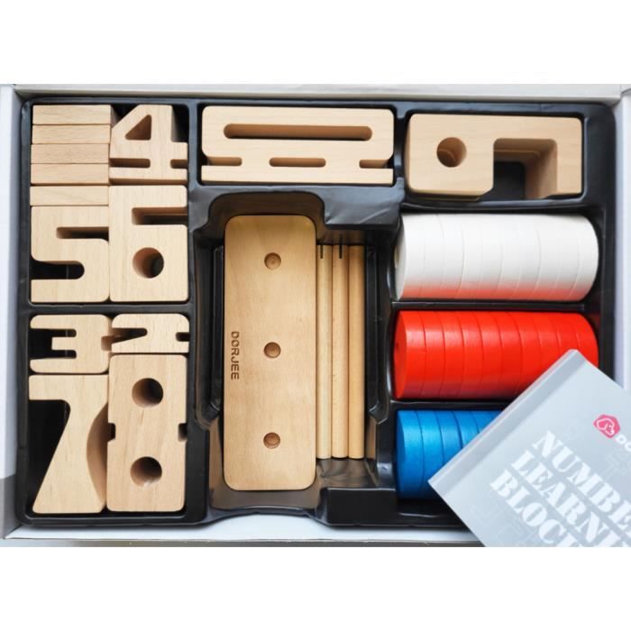 Jeu d'empilement éducatif - Dorjee - D3.403 - 62 pièces - Montessori - À partir de 3 ans