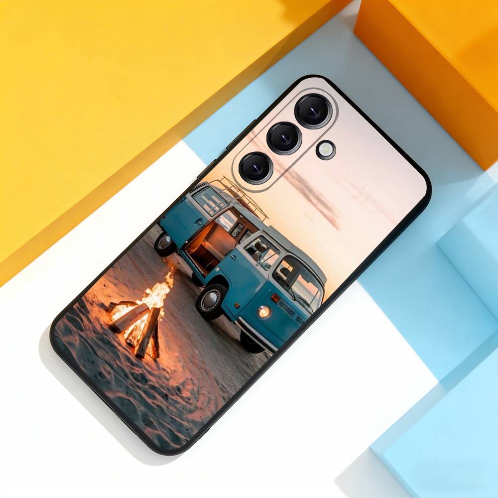 Combi Van Surfs Cool Phone Case For Samsung Galaxy A 73,72,51,53,52,71,22,5G,Note,J7,8,9 Soft Precise Hole Black Cover