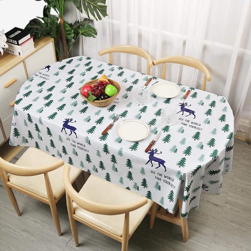 Овальная скатерть водонепроницаемая маслостойкая ПВХ крышка стола чехол декоративный обеденный стол кофейня свадебный декор красивая крышка стола