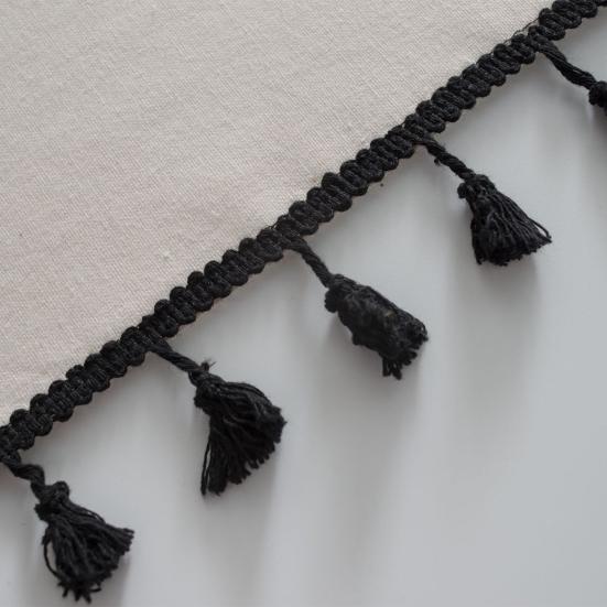 Шторы Yousheng Bohemian Blackout с термоизоляцией из хлопка и льна, черные, светло-бежевые, геометрические, для дома