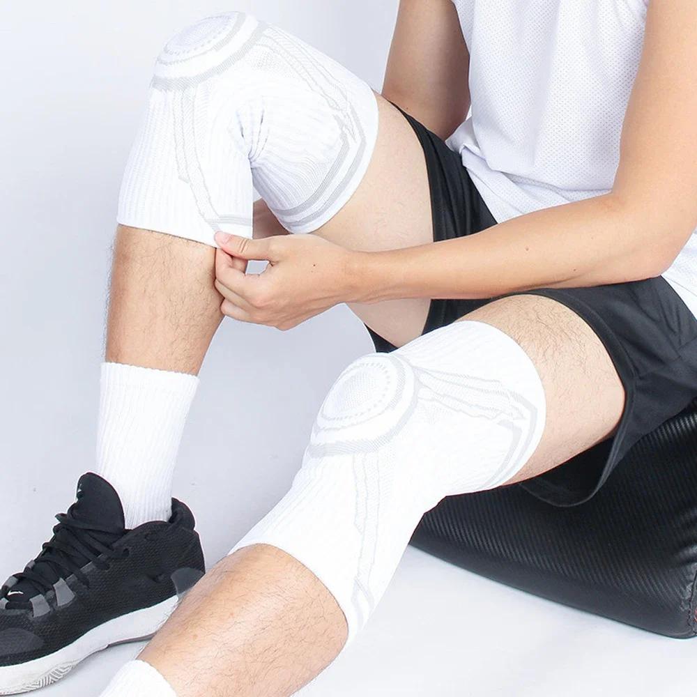 1 Piece Compression Knee Brace Patella Stabilizer Women Mens Knee Support Sports Knee Brace Basketball