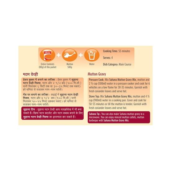 Смесь специй для подливы из баранины Suhana, 80 г, упаковка из 3 шт.