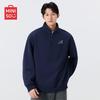 MINISO Men's Half-Zip Stand-Collar Heavy Cotton Sweatshirt