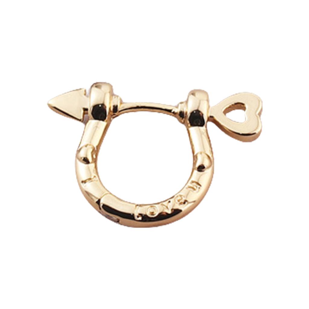 Стильные серьги-кольца U-образной формы с дизайном букв в различных цветах, портативный ювелирный аксессуар для модных мужчин и женщин