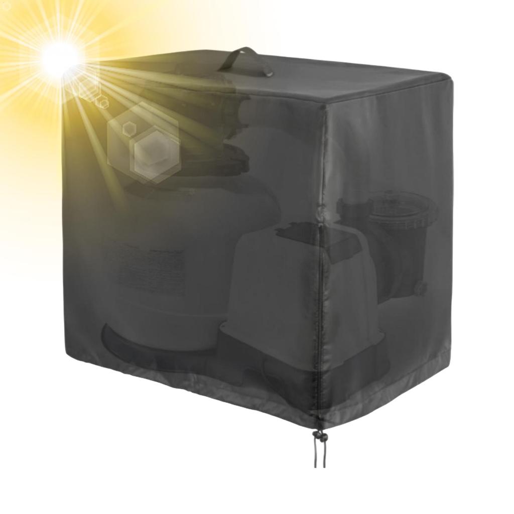 Pool Pump Cover Sand Filter Cover Easy-Install Waterproof Strainer Enclosure For Debris Removal Pet Safety Child Protection