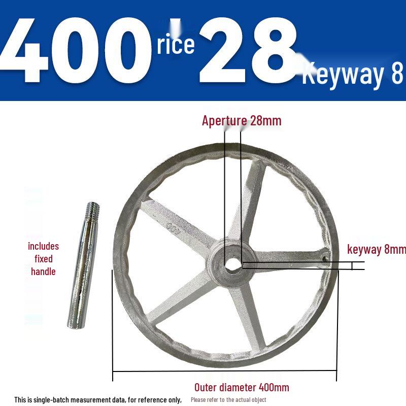 Chrome-Plated Cast Iron Handwheel with Square and Round Corrugated Edges for Industrial Machine Tools
