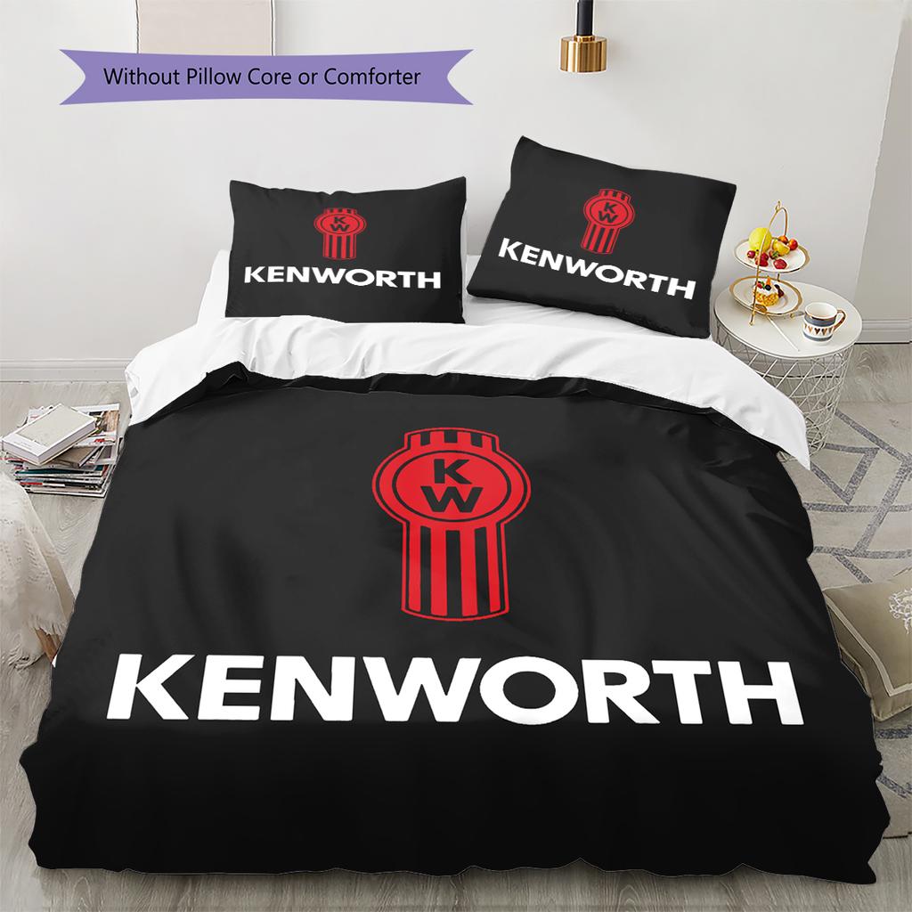 Постельное белье с рисунком Kenworth Декор для дома Подарок на день рождения (1 пододеяльник + 2 наволочки, без наполнителя)