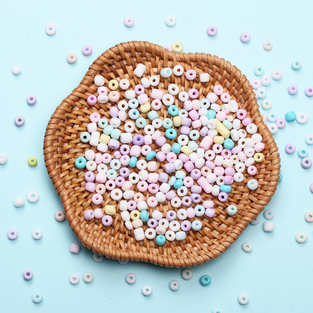 DIY Earrings Bracelet 3/4mm Necklace 300/500pcs Matte Handmade Accessories Jewelry Beaded Material Fashion Cream Rice Beads Accessories