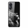 Для Oppo Reno8 T 4G Чехол Роскошная Задняя Крышка из Закаленного Стекла Жесткий Чехол Для Reno8 T 4G 6.43" Capa Funda Животное Яркий Coque Волк