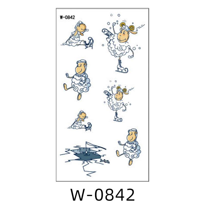 Мультяшная тату-наклейка водостойкая радужная цветная личность милая тату-наклейка детская временная татуировка