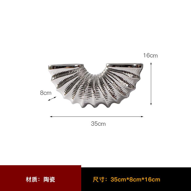 Золотая Раковина Керамическая Ваза Геометрический Полукруг Раковина Аксессуары для Цветочной Композиции Ваза для Цветов Украшение Гостиной