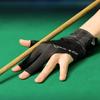 Open Finger Billiard Pool Gloves Adjustable Sticker Polyester Snooker Pool Gloves Smooth Soft Portable Reusable Amateur Training