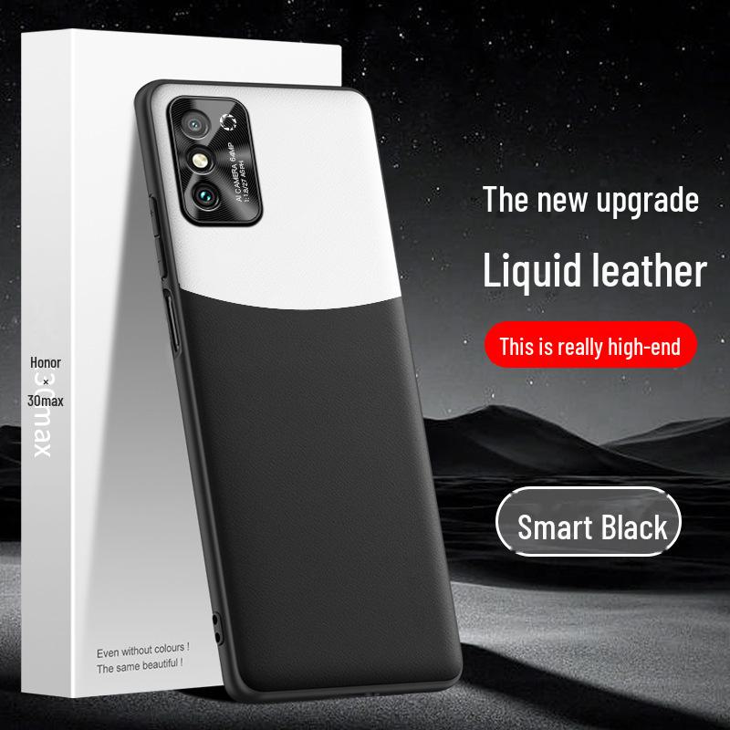 Защитный чехол из жидкой кожи для Honor X30Max, разработанный для предотвращения падений и пятен, может быть отправлен как единое целое.
