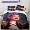 KPOP Hunter 3pcs Bedding Set Duvet Cover Closure Includes 1 Duvet Cover & 2 Pillowcases for All Seasons Bedroom Home Dorm Decor