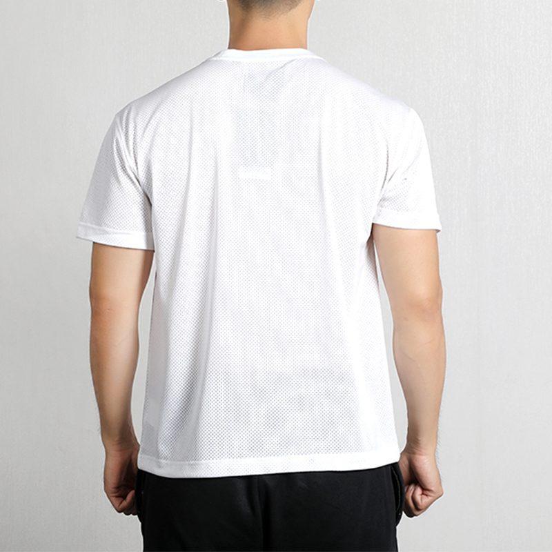 Jordan T Shirts Men's White Crew Neck Moderate Straight Fit AV0117-100