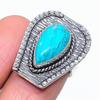 Natural Santa Rosa Turquoise 925 Sterling Silver Jewelry Ring Size 7 B1L94