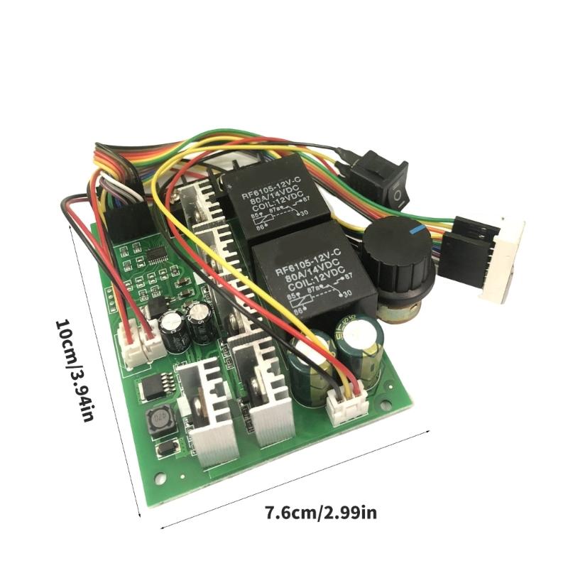 PWM Motor Speed Controller Digital Display DC10-55V 0-100% Adjustable Drive Module 40A Bidirectional Speed Regulator
