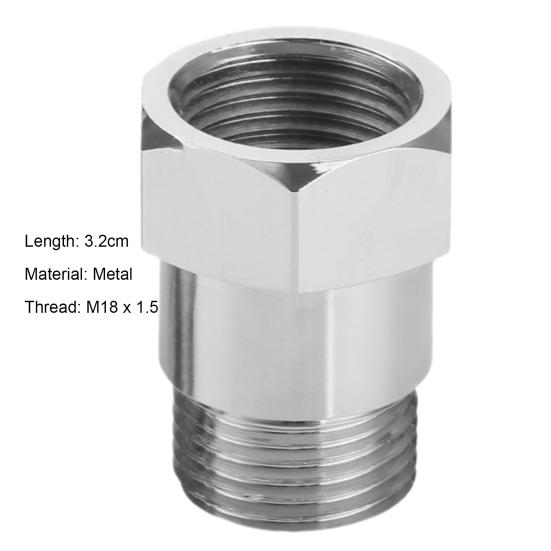 2Pcs O2 Sensor Spacer Threaded Universal M18 X 1.5 Car Engine Light Oxygen Sensor Extender Adapter for Vehicle