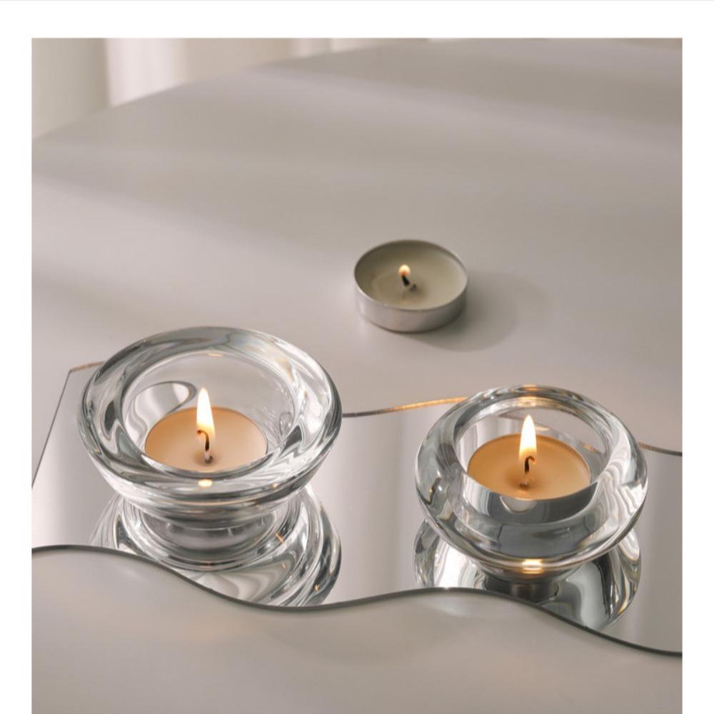 Hollow Wax Holder Round Glass Candle Holder New Candle Holder Glass Tea Light  Wedding