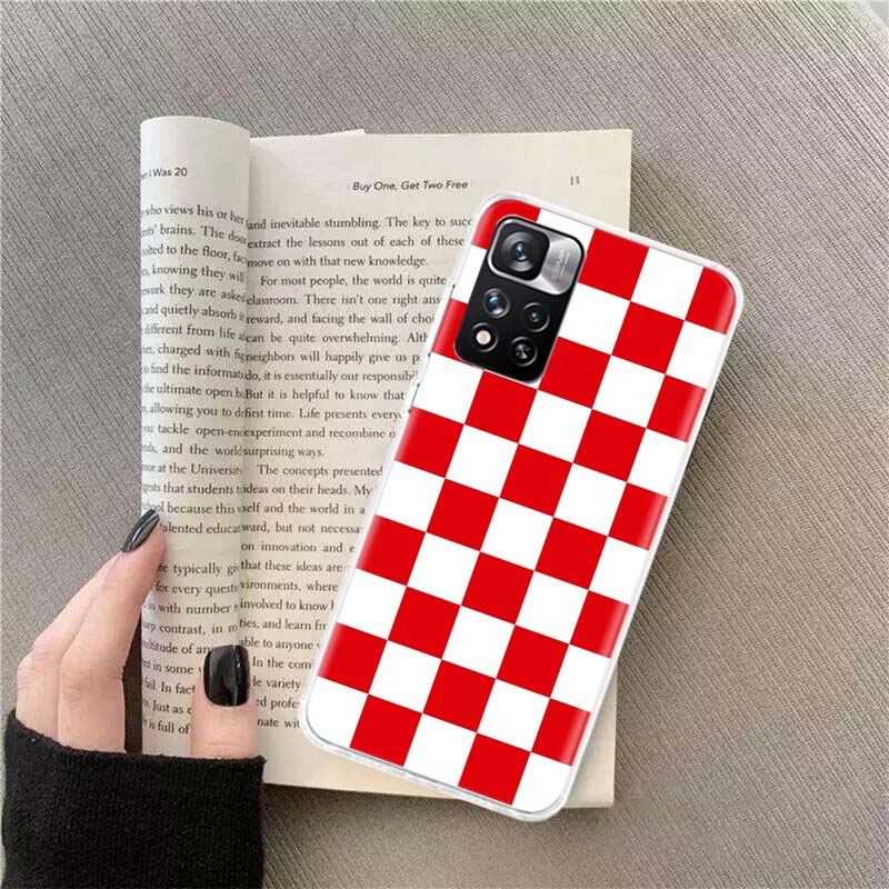 Ретро Классическая Шахматная Доска Сетка Чехол для Телефона Для Redmi Note 13 12 Pro Plus 14 15 Pro 5G 11 11T 11E 11S 10 Pro 10S 9 9S Чехол Cell C