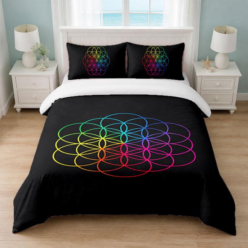 Coldplay Bedroom 3Pcs Bedding Set Soft Bed Sheet Pillowcases Home Bedding Decoration