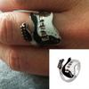 Fashion Personality Lovers' Oiled Zinc Zinc Alloy Ring Women Jewelry Black White Color Varnish Guitar