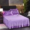 Plush Jacquard Bed Skirt Three-piece Sheet Bed Anti-slip Double Bed Spread Queen King Size Mattress Protective Cover