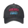 America First Casual Baseball Cap Outdoor Gym Trucker Hat Summer Dropshipping FeUnisex Unisex Yk Funny Baseball Caps