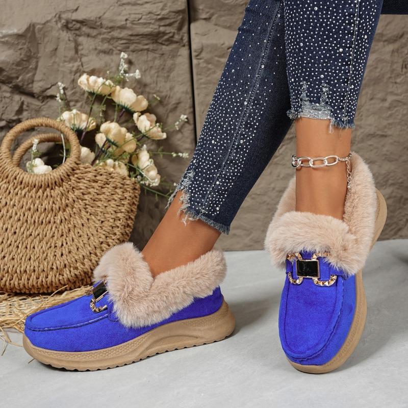 Торговые Зимние Флисовые - Подкладные Хлопковые Ботинки с Металлическими Пуговицами - Большого Размера, Толстоподошвенные