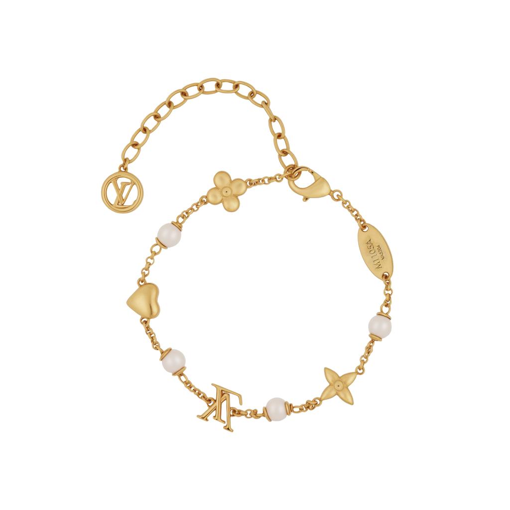 Louis Vuitton Heart Logo Metal Bracelet Women bracelets Gold M1105A