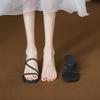 2025 новый французский тонкий ремень фея ветер квадратный носок тонкий высокий каблук крутые шлепанцы детские летние высокое чувство