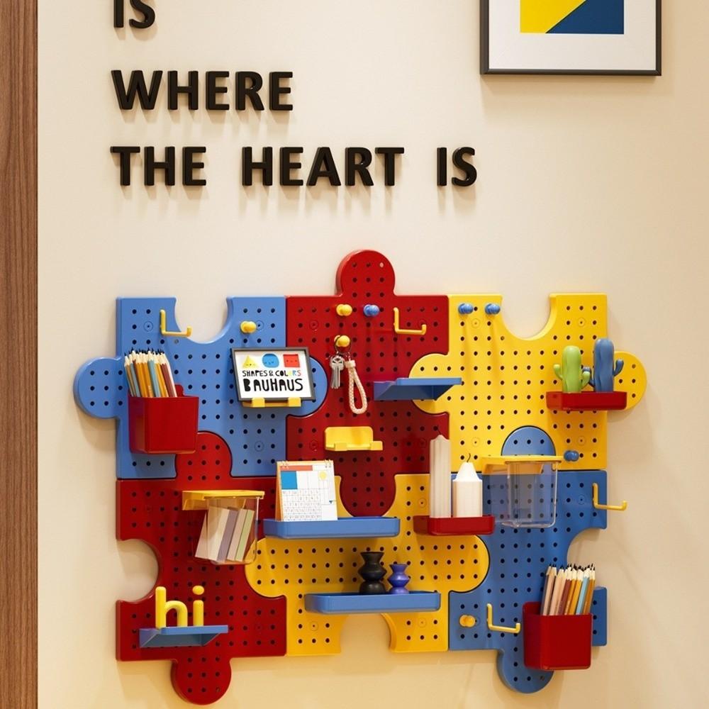 Colorful Modular Wall Storage System No-Drill Installation Wall Mounted Shelf For Wall Decor