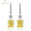 Серьги-капли с высокоуглеродистыми бриллиантами, стерлинговое серебро 925 пробы, 8*10 мм, цвета, драгоценный камень, романтические ювелирные изделия, подарки для свадебной вечеринки, новый тренд