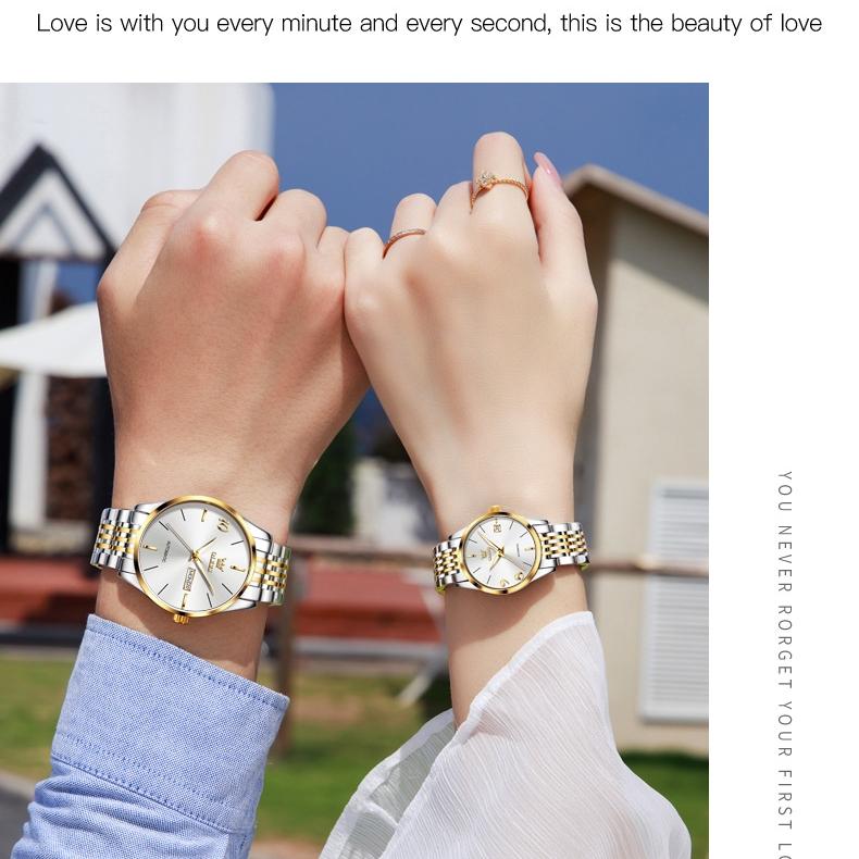 OLEVS Часы Автоматические механические часы Мужские водонепроницаемые часы для пар Светящиеся в темноте часы для пар