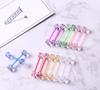 Fashion 8PCS Crystal Tongue Piercing Surgical UV Tongue Rings Barbell Jewelry Piercing Bar AVE