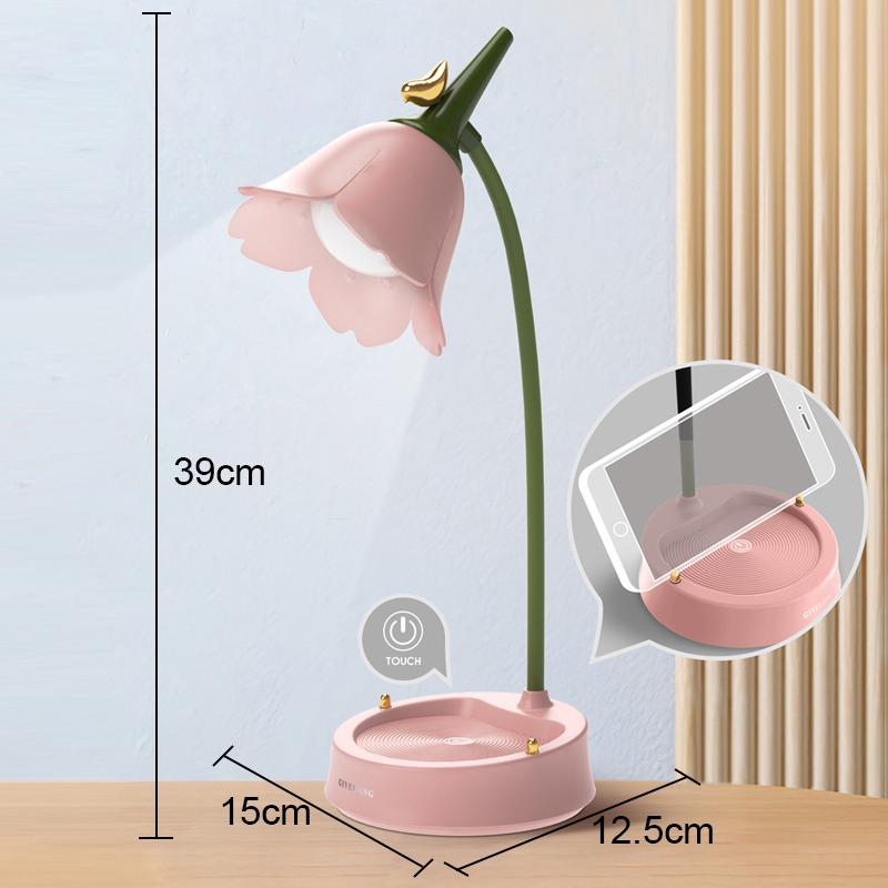 Novelty Rechargeable LED Table Lamp USB Touch 3-speed Dimming Kids Reading Eye care Indoor for Home Desk Decor  Night Lamp Gifts