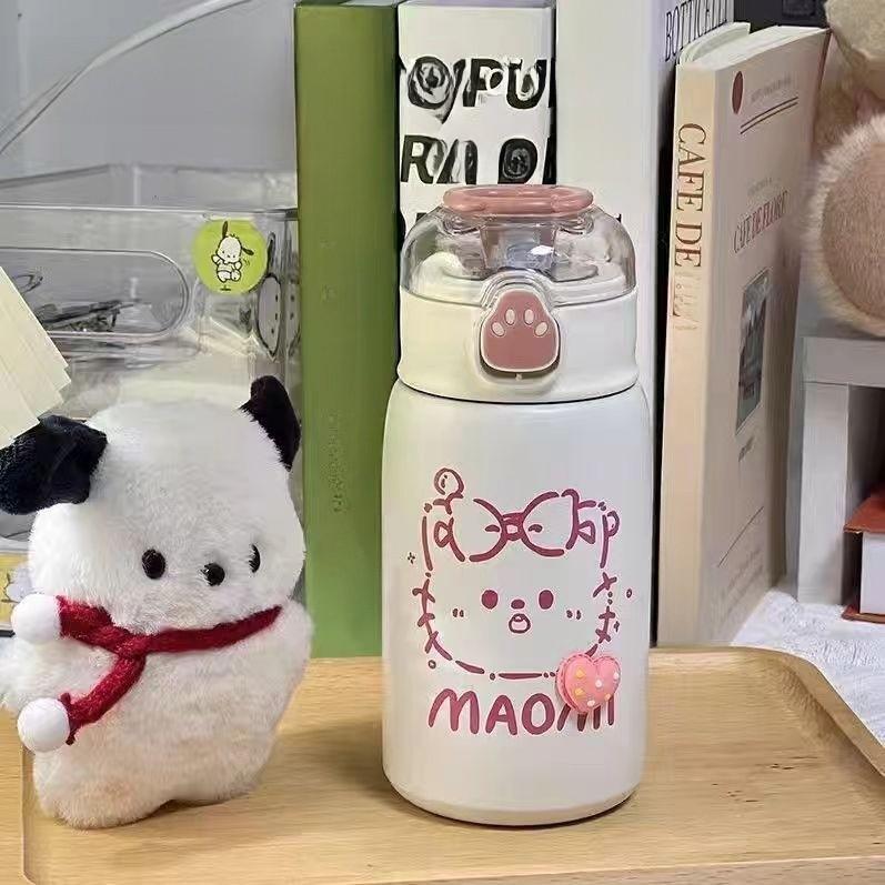 Термокружка Sanrio с лапкой, с вакуумной изоляцией из нержавеющей стали, для детей и студентов